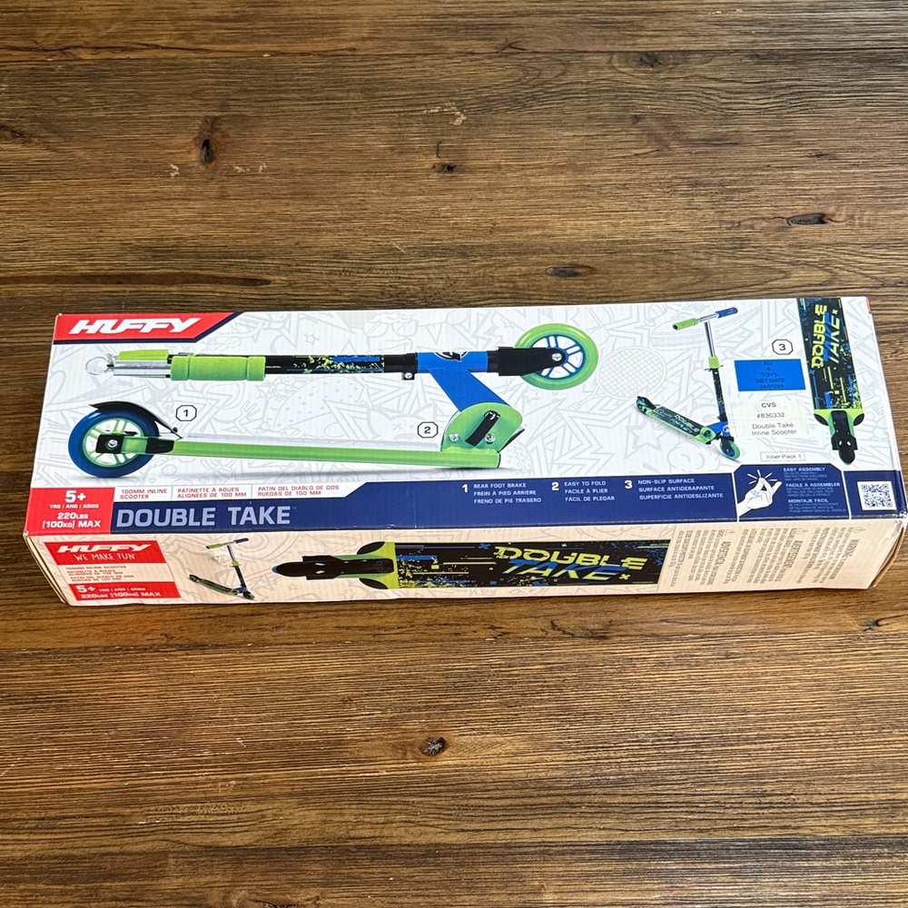 HUFFY Green and Blue scooter for Exciting Adventures